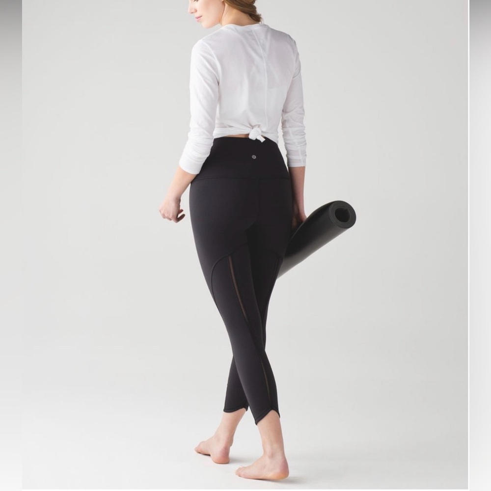 Lululemon Wunder Under Pant Hi-Rise Mesh Leggings Women’s Size 2 Black NWT